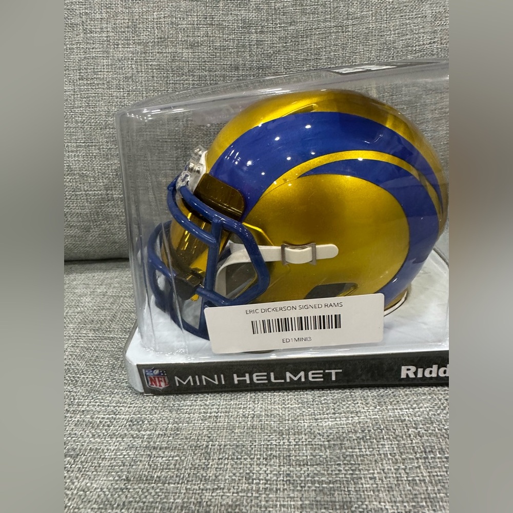 Eric Dickerson Signed Mini Helmet - Picture 4 of 7